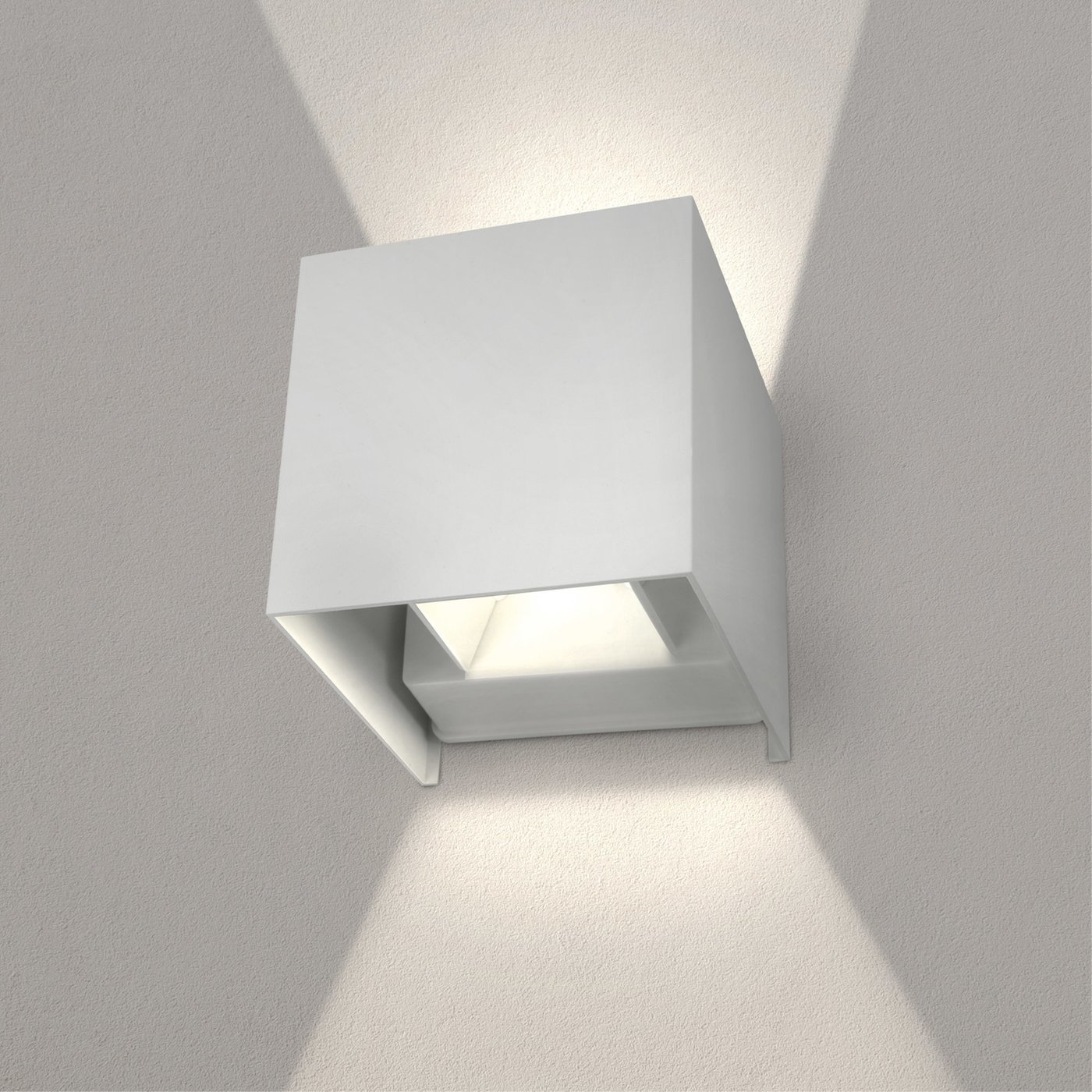 Zewnętrzny Kinkiet Ścienny regulowany LED - góra-dół - Biały - Gniazdo G9 - 3000K - 7W - IP54 - wbudowany LED