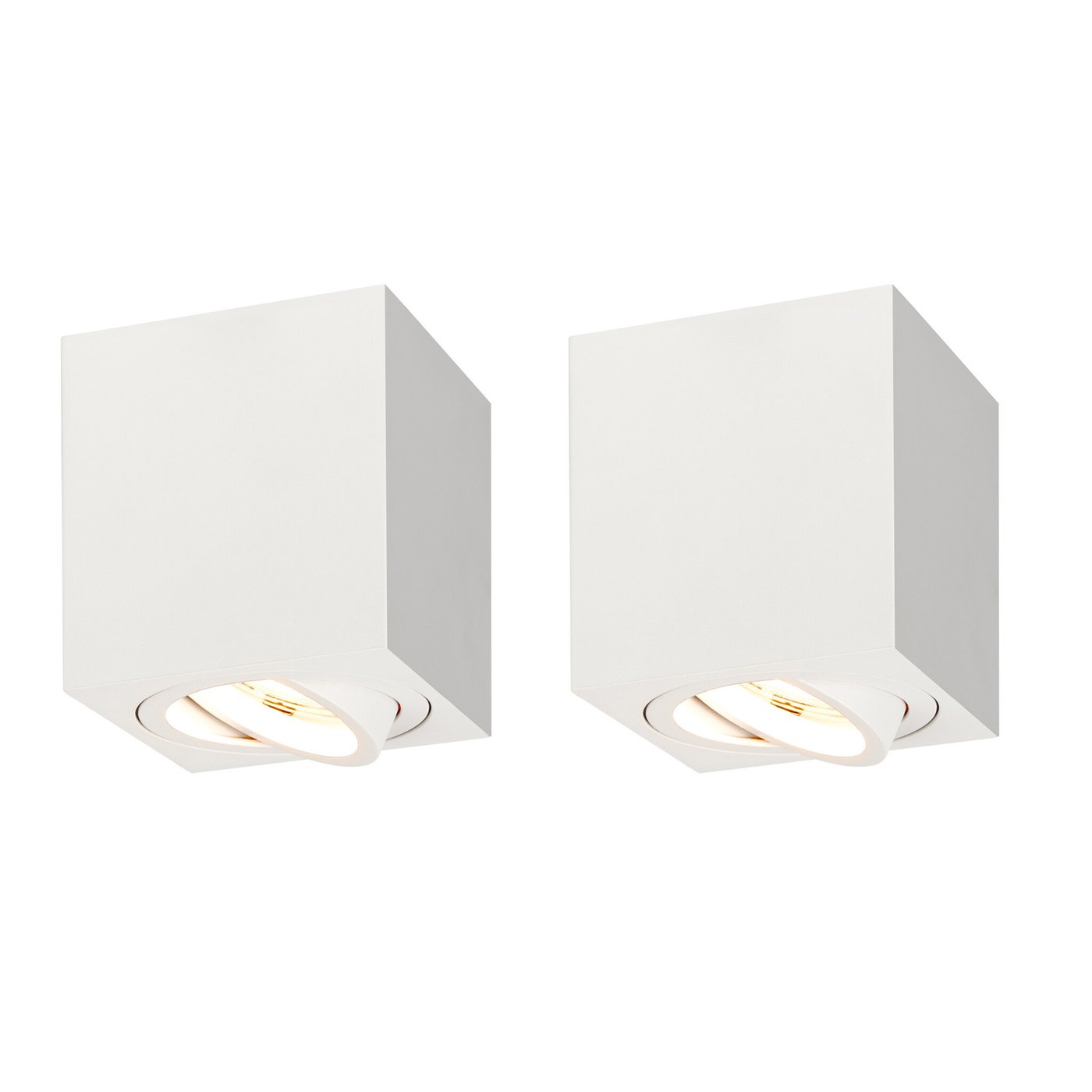 2x Oprawa Sufitowe Natynkowe LED - Kwadratowy - Biały - ściemniane - 3W - 2700K