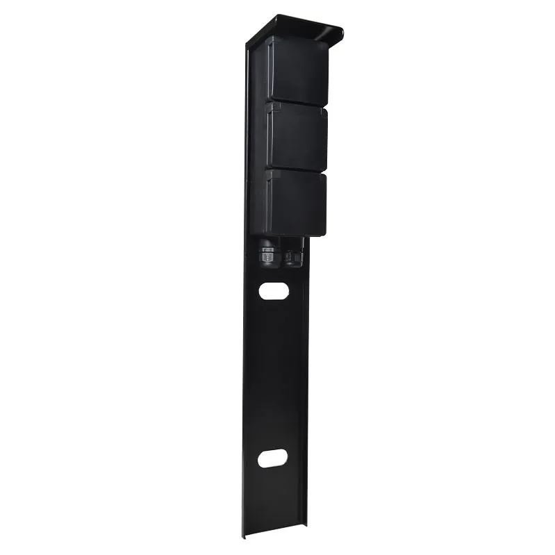 Gniazdo zewnętrzne - 3 gniazdo elektryczne - 2 dławiki kablowe - IP55 - 65 cm