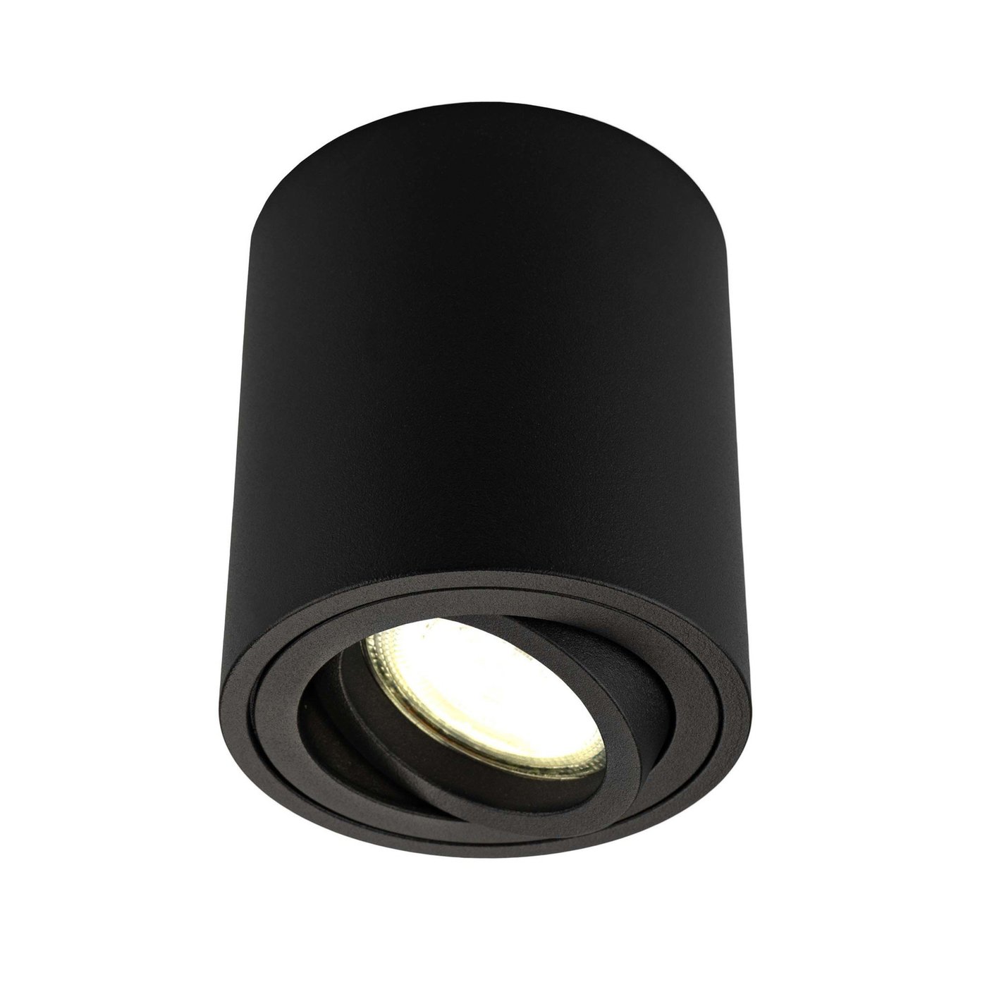 Spot LED Dimmable - Ø80mm - Rond - Noir - 3W - 4000K - Inclinable - IP20