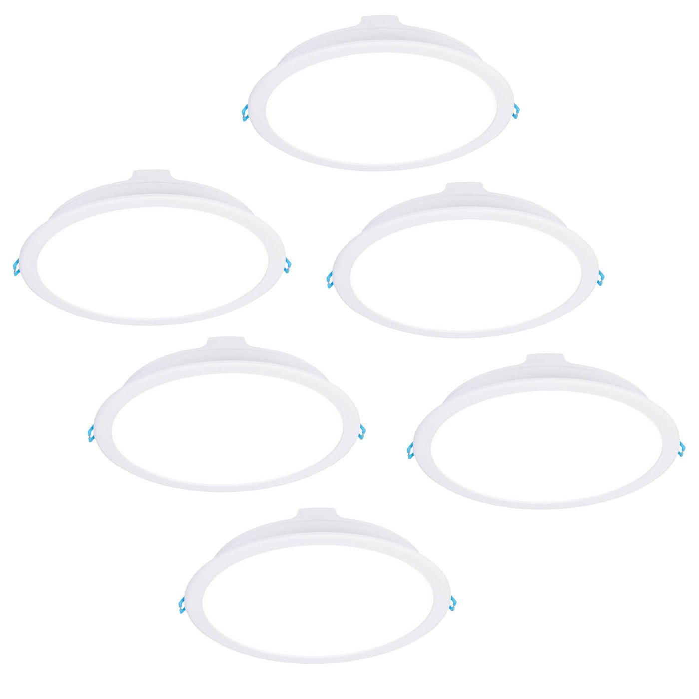 6x Downlight LED 24W - 4000K - 2160 Lumenów - Ø221 mm