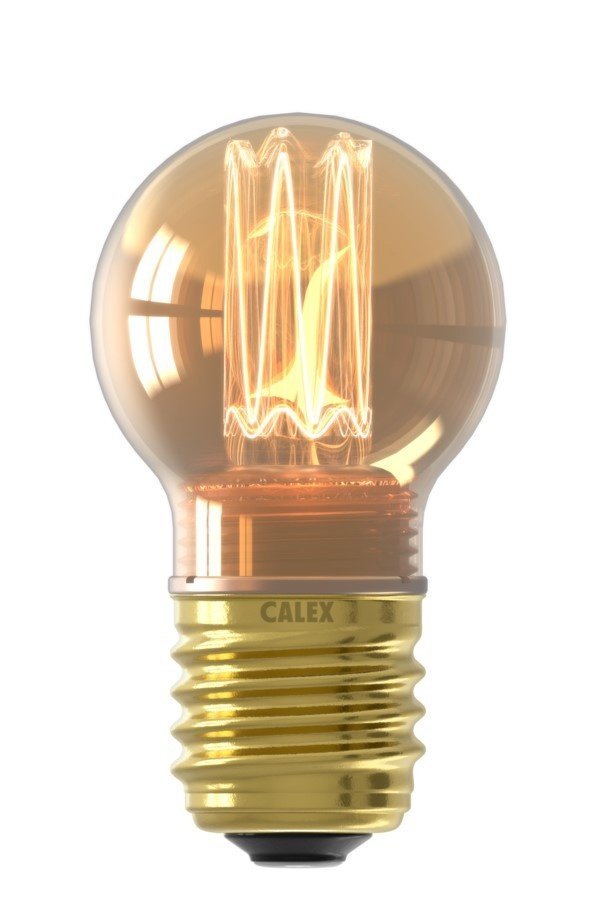 Calex Crown Ampoule en Fibre de Verre LED - E27 - 2.3W - Gold - Dimmable