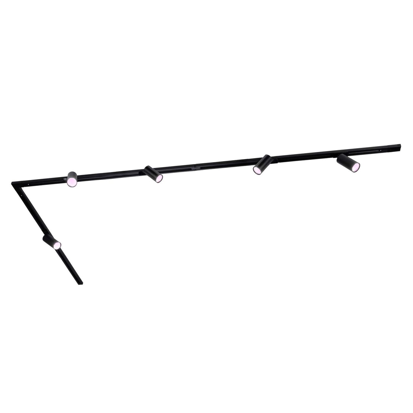 3m Smart LED Schienensystem - 5 Spots - 4.9W - RGB+CCT - Dimmbar - 1 Phasen - Schwarz