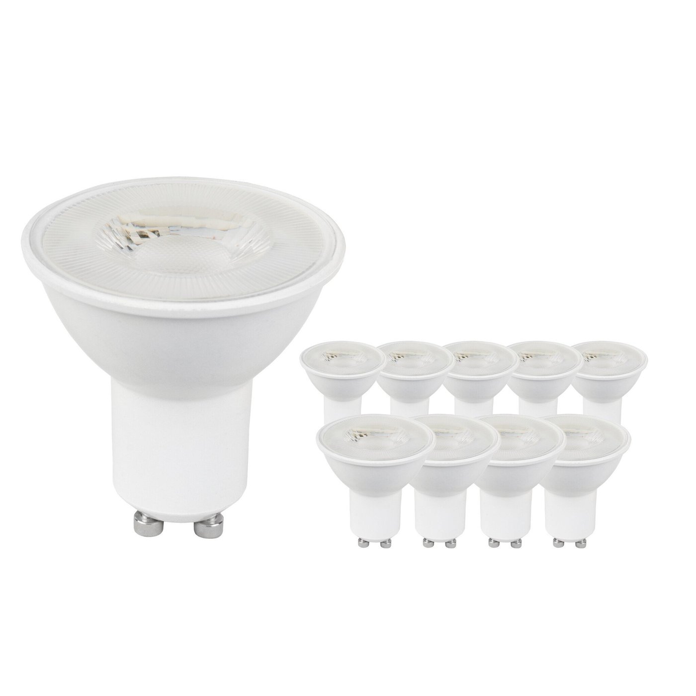 10x Żarówka LED GU10 - 4,5W - 2700K - 345 Lumenów - Pakiet Rabatowy