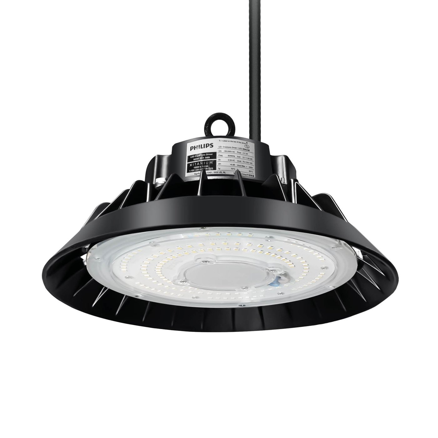 High Bay LED lamp 100W - Philips Driver - 120° - 150lm/W - 6000K - IP65 - Dimmable - 5 Year Warranty