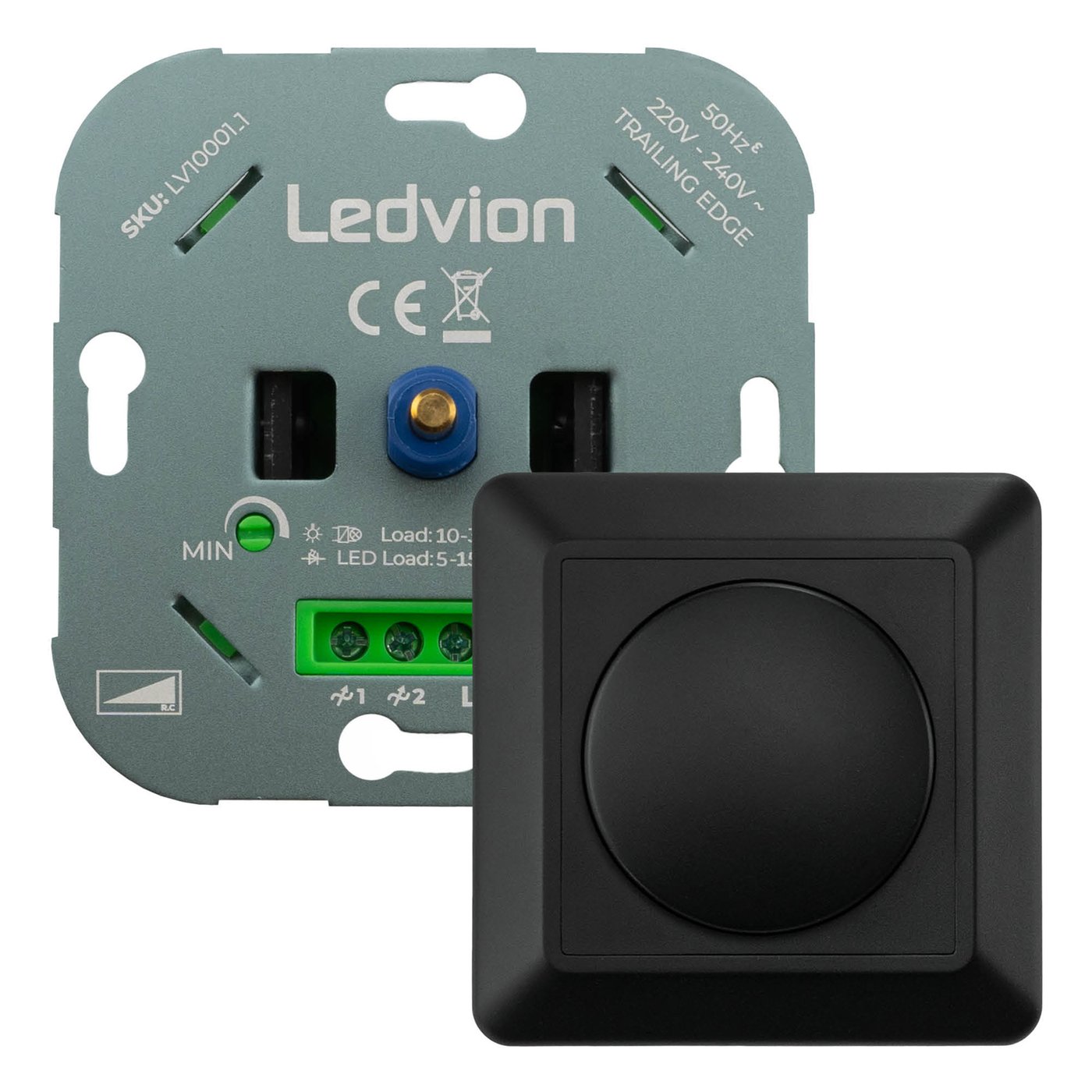 Ściemniacz LED 5-150 Watt - 220-240V - Odcięcie fazy - Uniwersalny - Kompletny