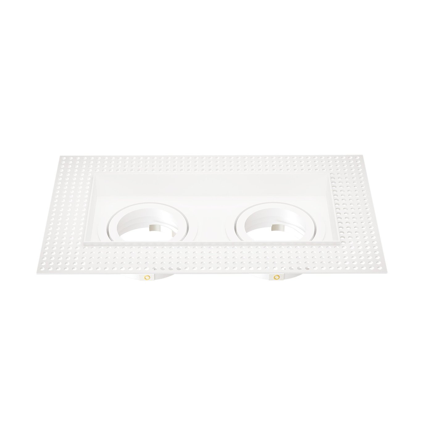 LED Einbaustrahler Dimmbar - Randlos - Weiß - Doppelt - GU10 Fitting - 130x130mm