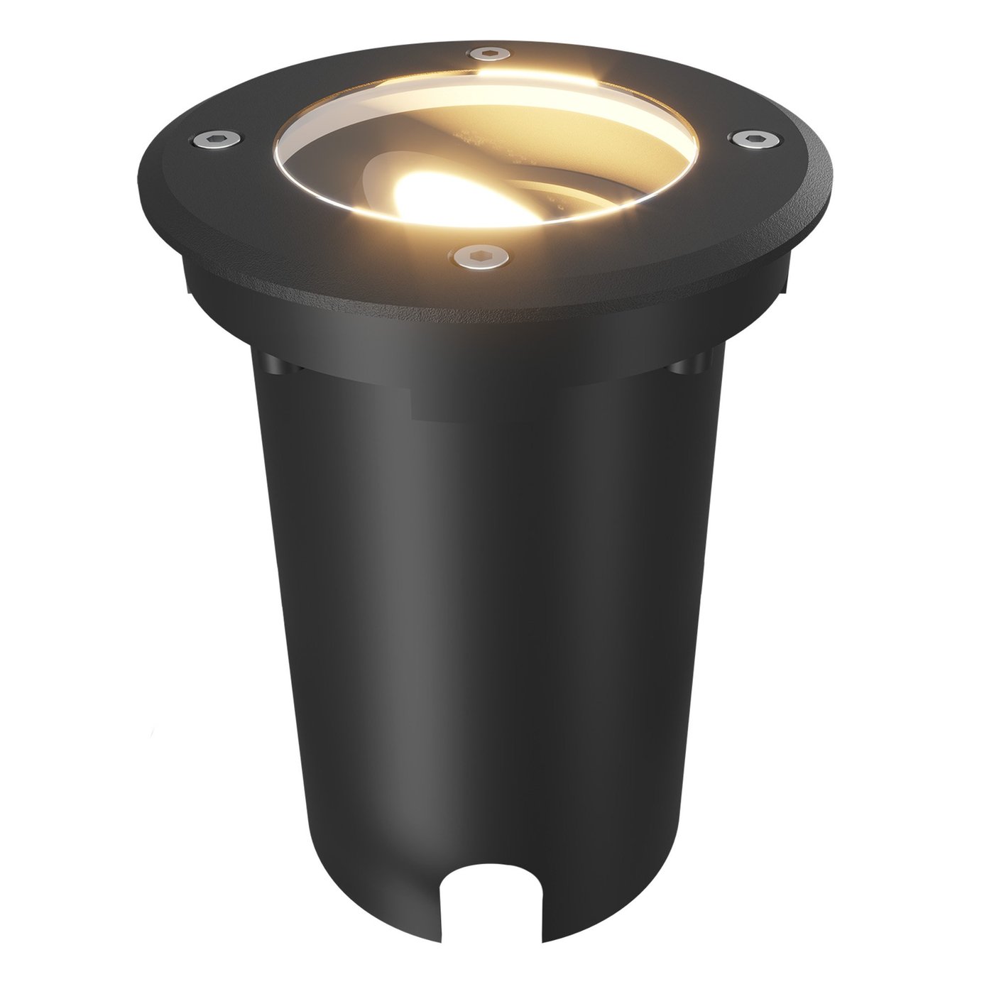 LED Outdoor Ground Light Round – IP67 – GU10 – Black – 1M Cable – Tiltable