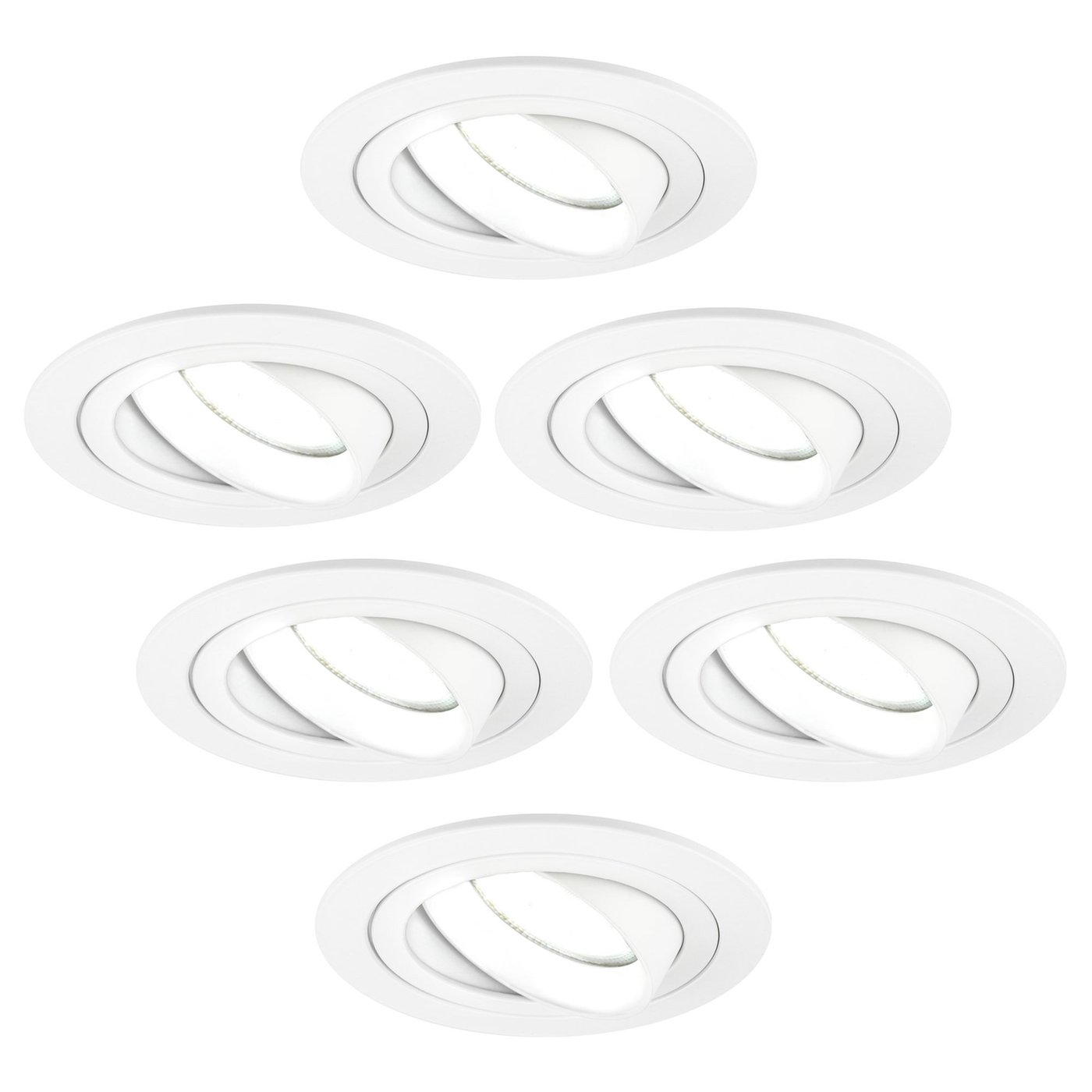 Focos Empotrables LED Regulable Blanco - Tokio - 3W - 6500K - ø92mm - 6 Pack