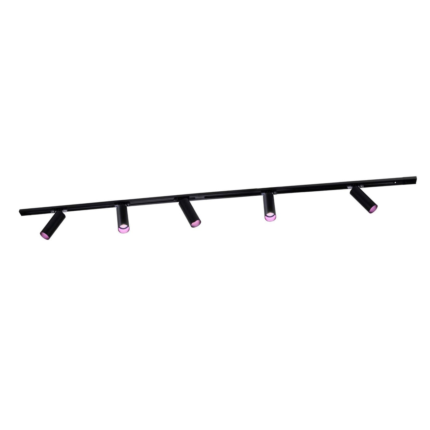 2m Smart LED Schienensystem - 5 Spots - 4.9W - RGB+CCT - Dimmbar - 1 Phasen - Schwarz