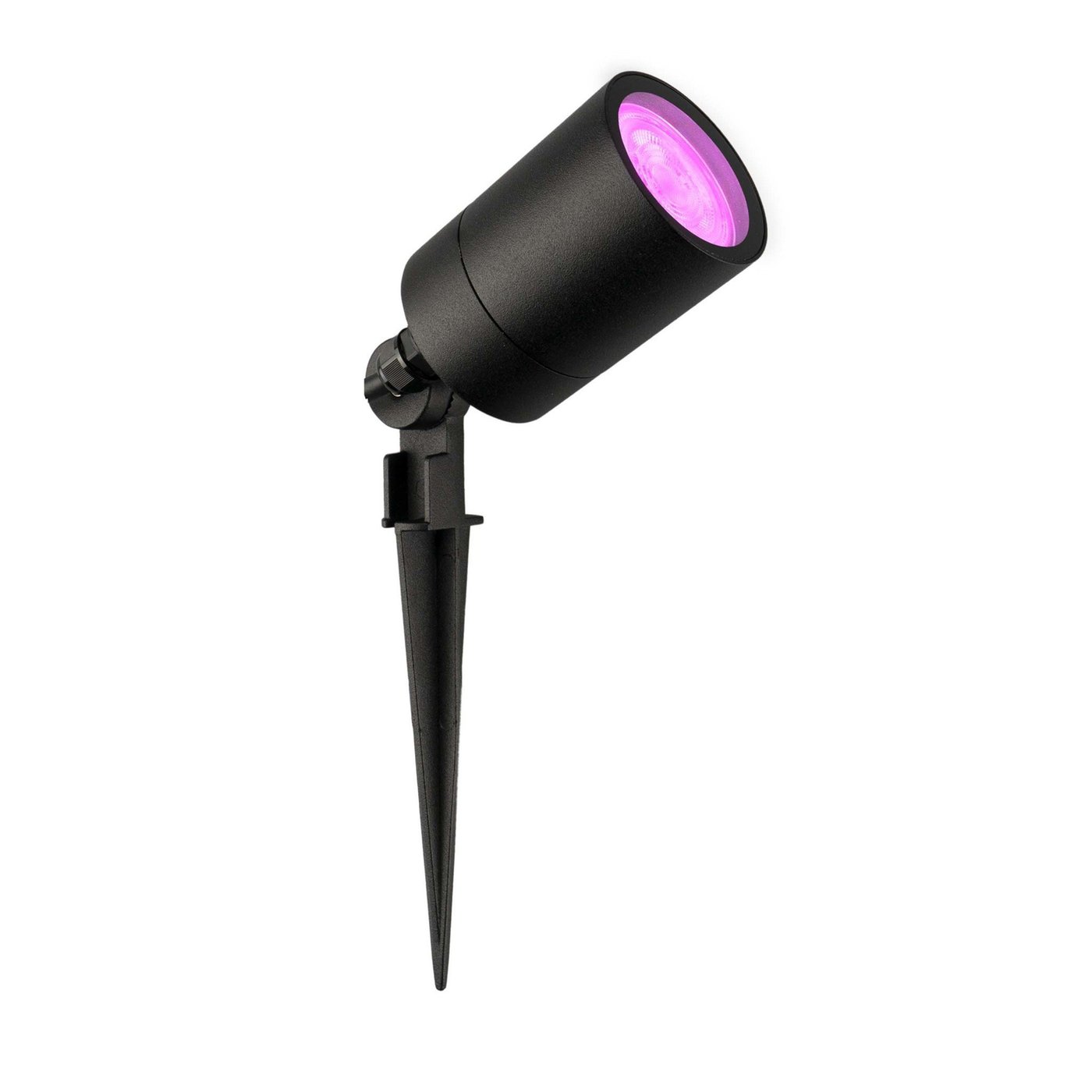 Smart LED-markspot - IP65 - 4.9 W - RGB+CCT - 2 meter kabel med stickpropp - Svart