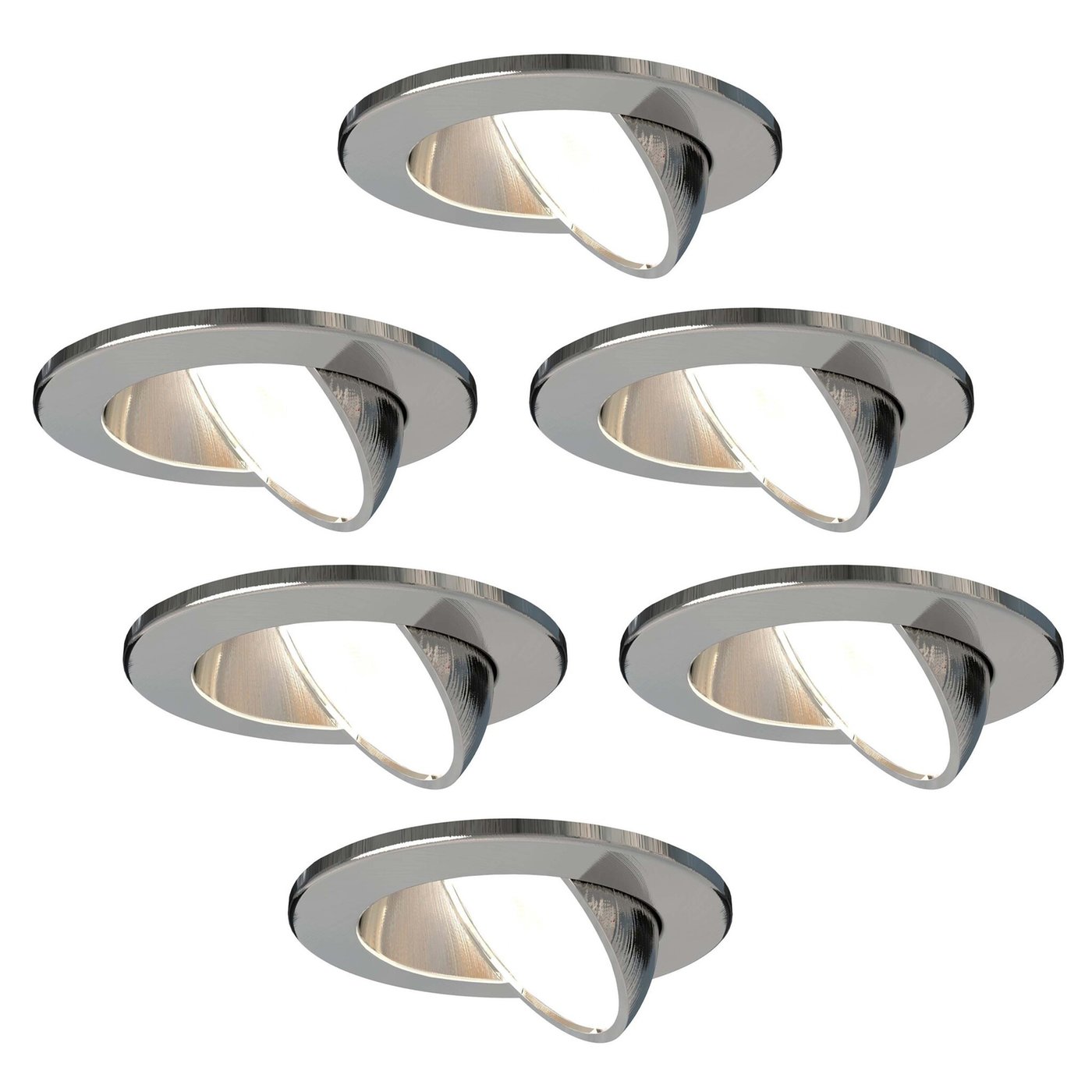 6x Lampy Wpuszczane w Sufit - ściemniane - IP65 - 5w - CCT - Stal Nierdzewna - ø74mm - 5 lat gwarancji - Do łazienki