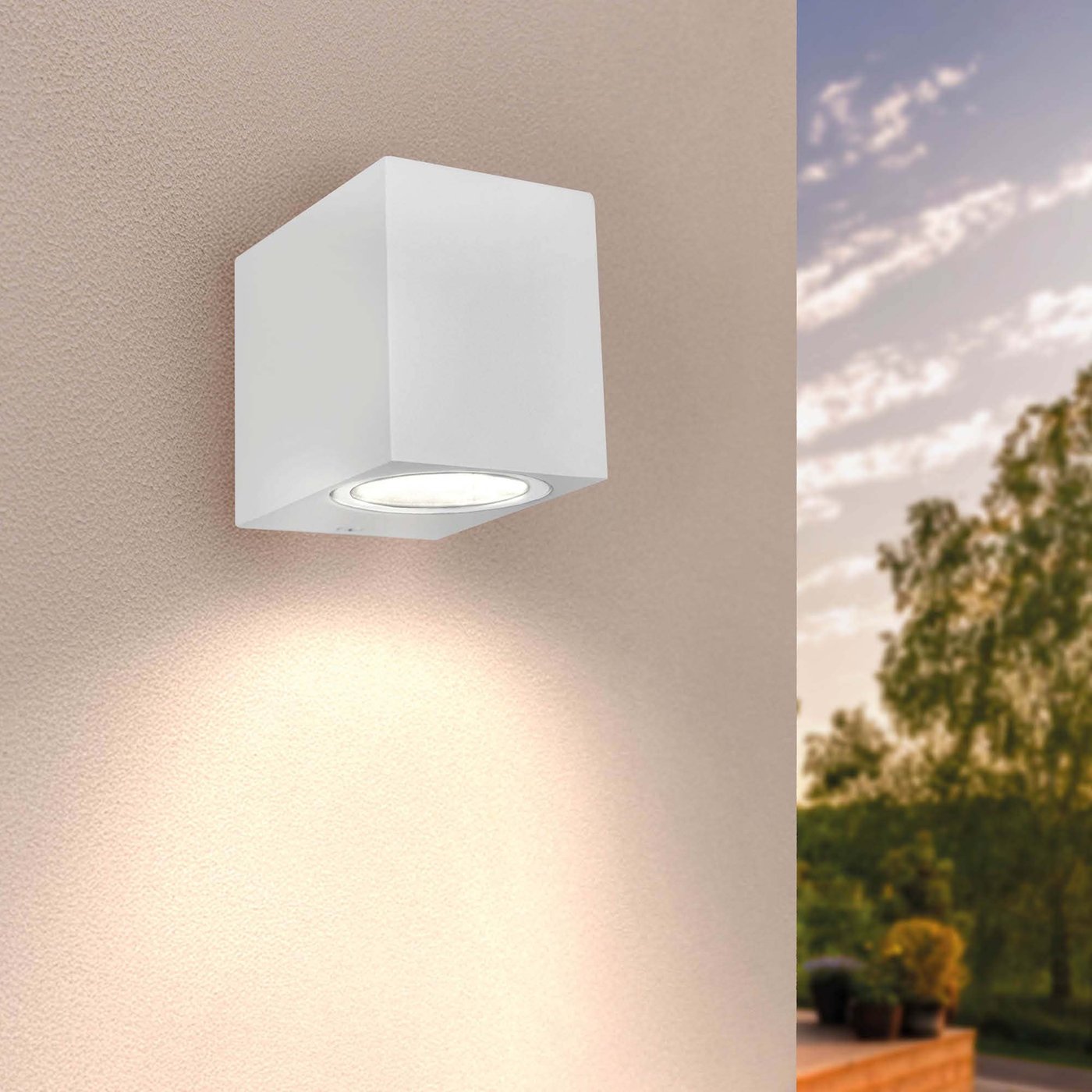 LED Wandleuchte - San Diego - IP54 - GU10 Fassung - Weiß