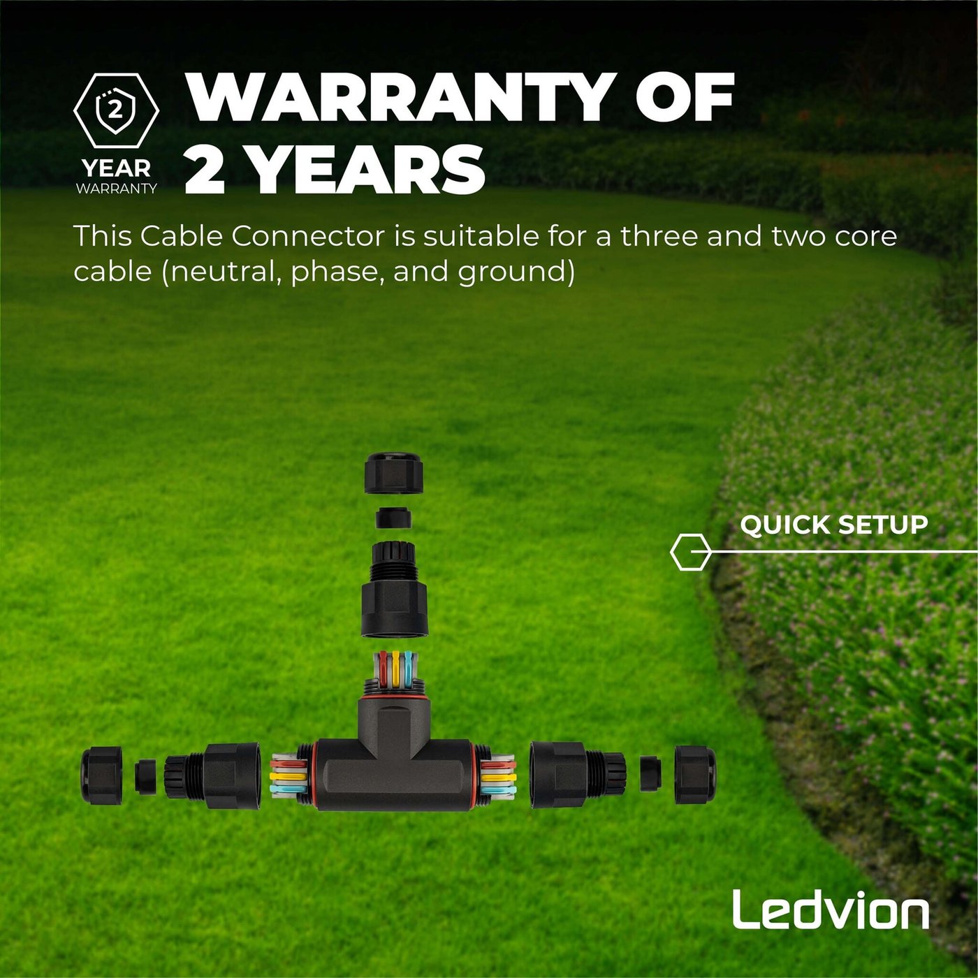 6 Pezzi Connettore Per Cavi A 3 Poli, Impermeabile IP68 A - Foto 7