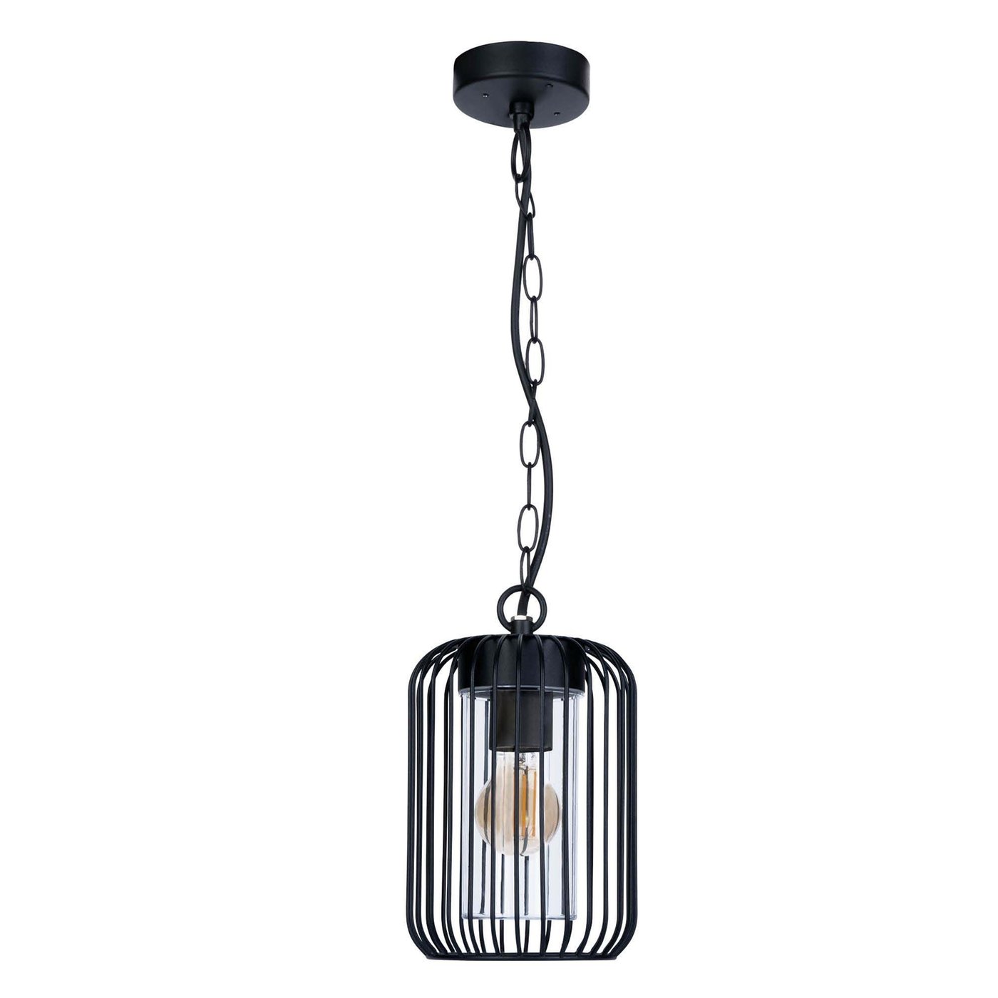 Lampa Sufitowa LED - Czarna - IP44 - Oprawka E27