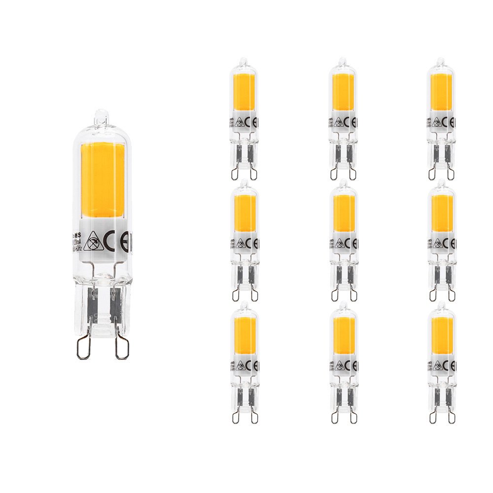 Opakowanie 10 szt. — Żarówka LED — G9 — 2,2 W — 250 lumenów — 3000 K