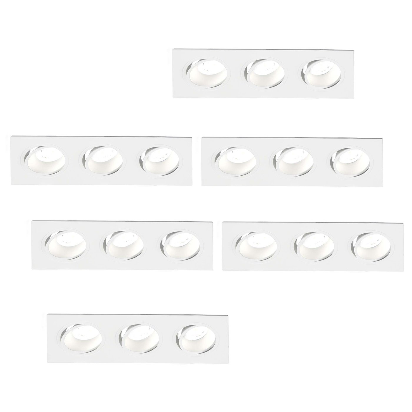 Ściemnialny Oczka sufitowe LED Triple - 3W - 4000K - 215mm - opakowanie 6 szt.