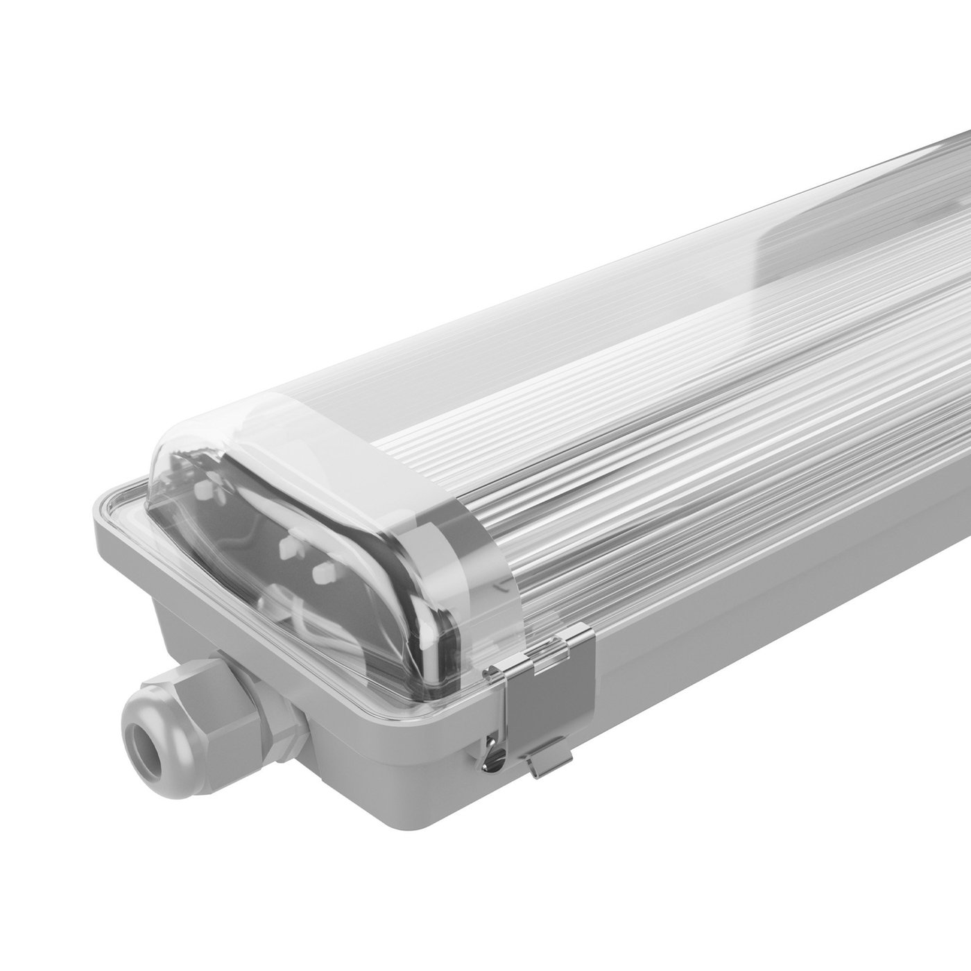 LED Feuchtraumleuchte 150CM - für 2x LED Röhren - IP65 - Edelstahlklammern