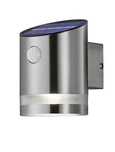 Applique da Esterno Solare LED con Sensore - IP44 - Acciaio Inox - 3000K