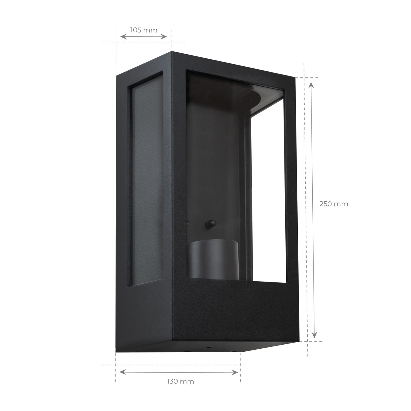 Applique Murale Extérieure Ledvion Avec Détecteur De Mouvement - Design Bois Et Aluminium - Douille E27, IP44