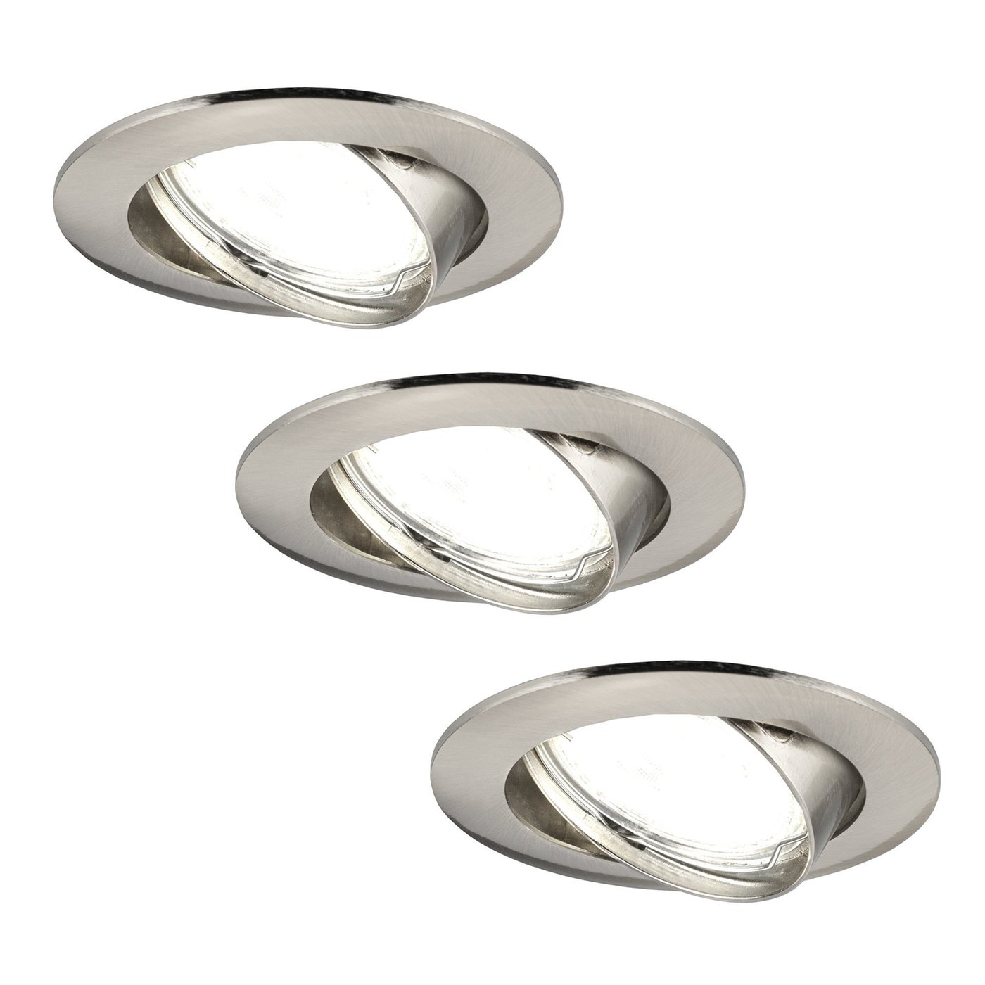 Focos Empotrables LED Regulables Inox - Amsterdam - 3W - 4000K - ø82mm - 3 pack