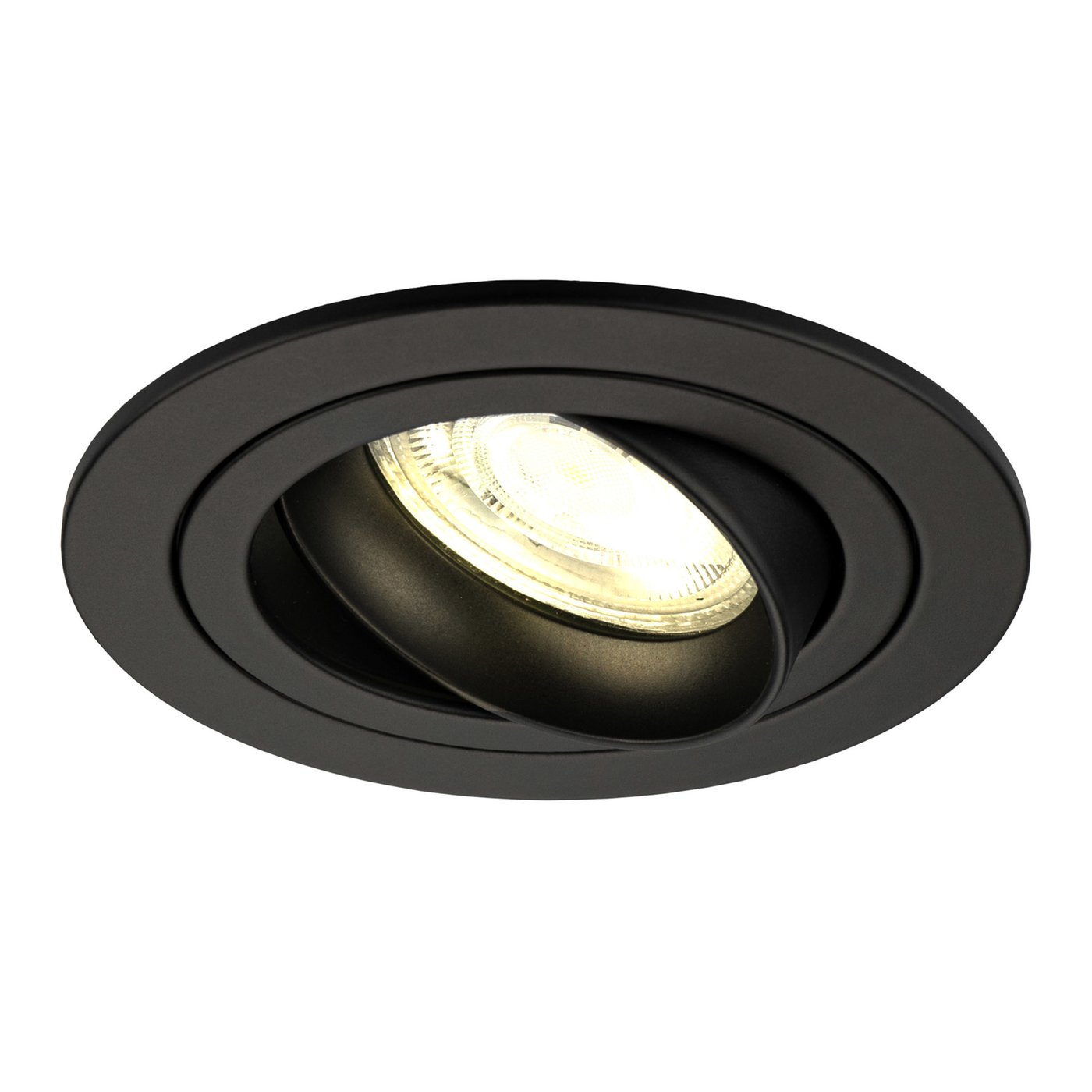 Lampy Wpuszczane w Sufit - Czarne - Tokio - ściemniane - 3W - 2700K - ø92mm