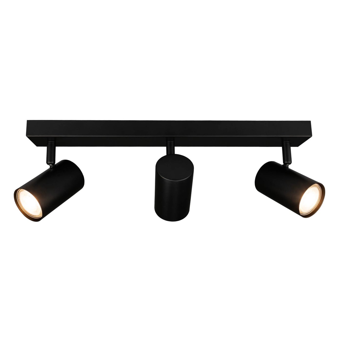 LED Plafondspot Zwart Trio - Kantelbaar - Dimbaar - GU10 fitting – Opbouw