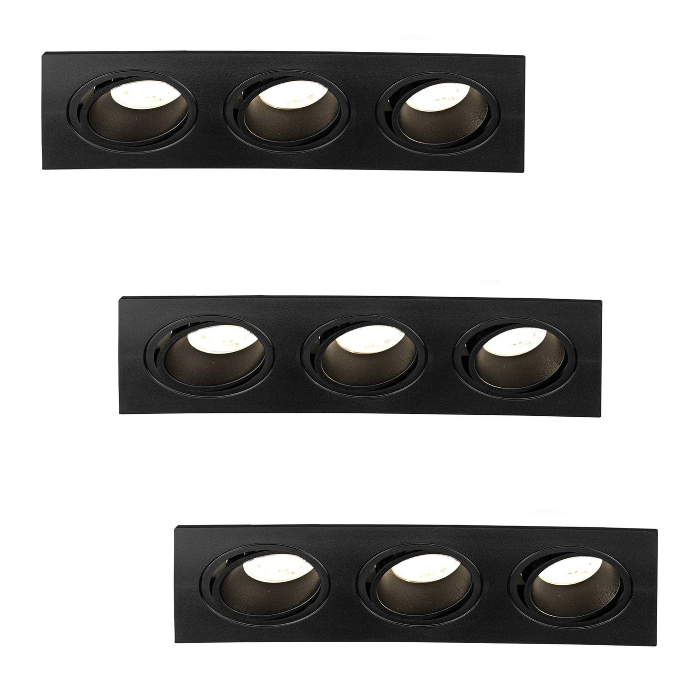 Ściemnialny Oczka sufitowe LED Triple - 3W - 4000K - 215mm - opakowanie 3 szt.