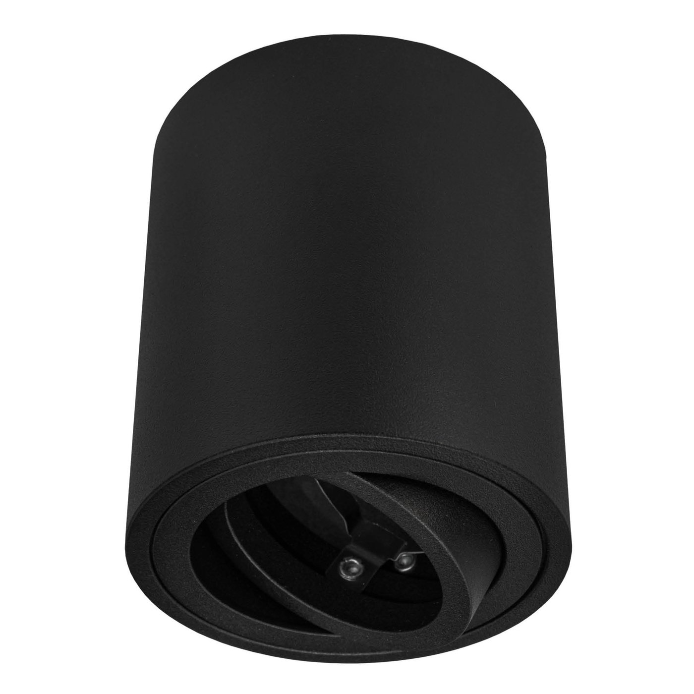 Spot en saillie LED - ø80mm - GU10 - Dimmable - Rond - Noir - Inclinable