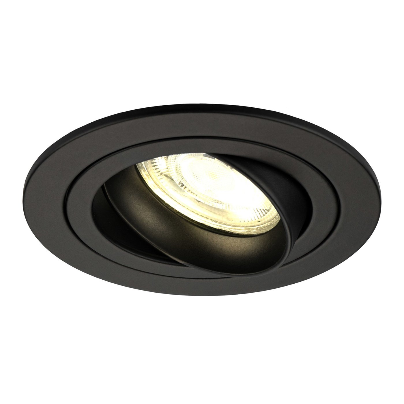 Dimbare LED inbouwspot Zwart - Tokyo - 3W - 2700K - ø92mm