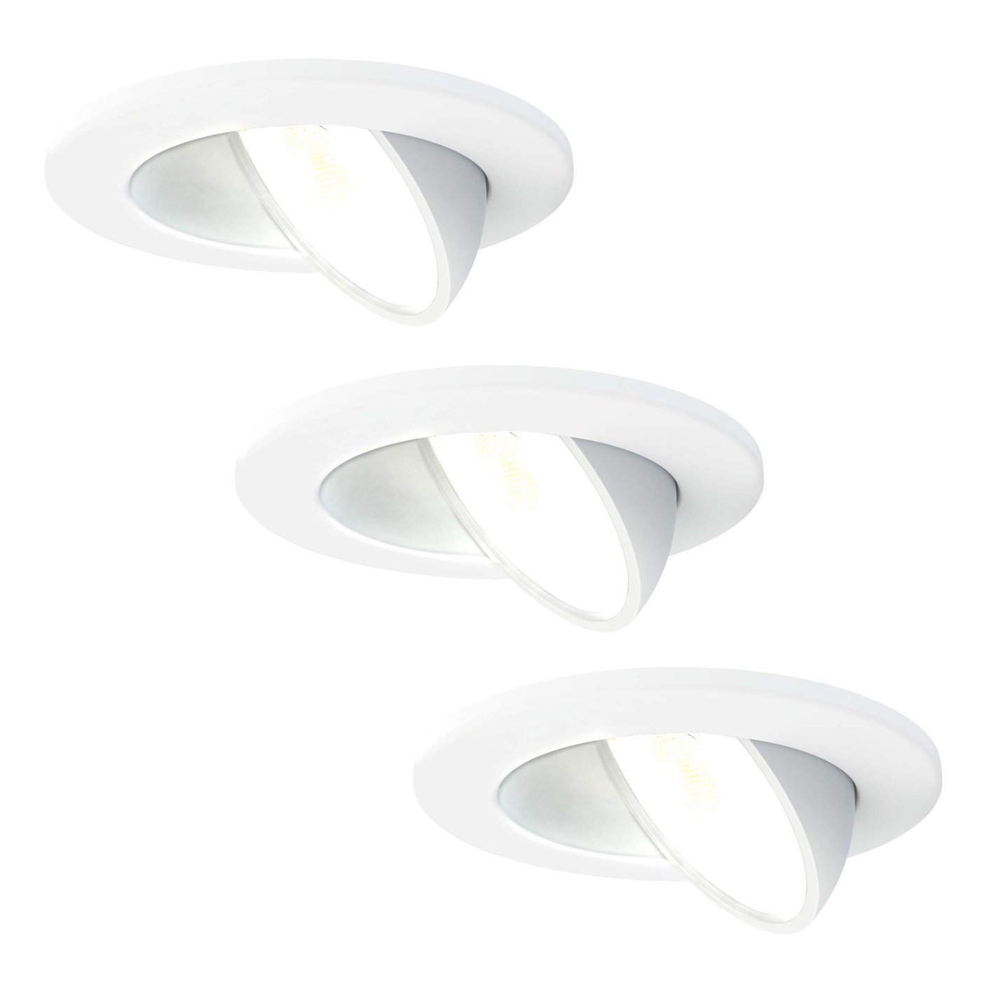 3x Lampy Wpuszczane w Sufit - ściemniane - IP65 - 5w - CCT - Biały - ø74mm - 5 lat gwarancji - Do łazienki