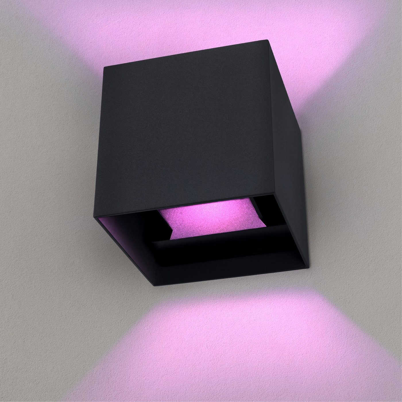Zewnętrzny Kinkiet Ścienny Inteligentne LED - góra-dół - Nevada - Czarny - RGBWW - 6.5W - IP54 - wbudowany LED