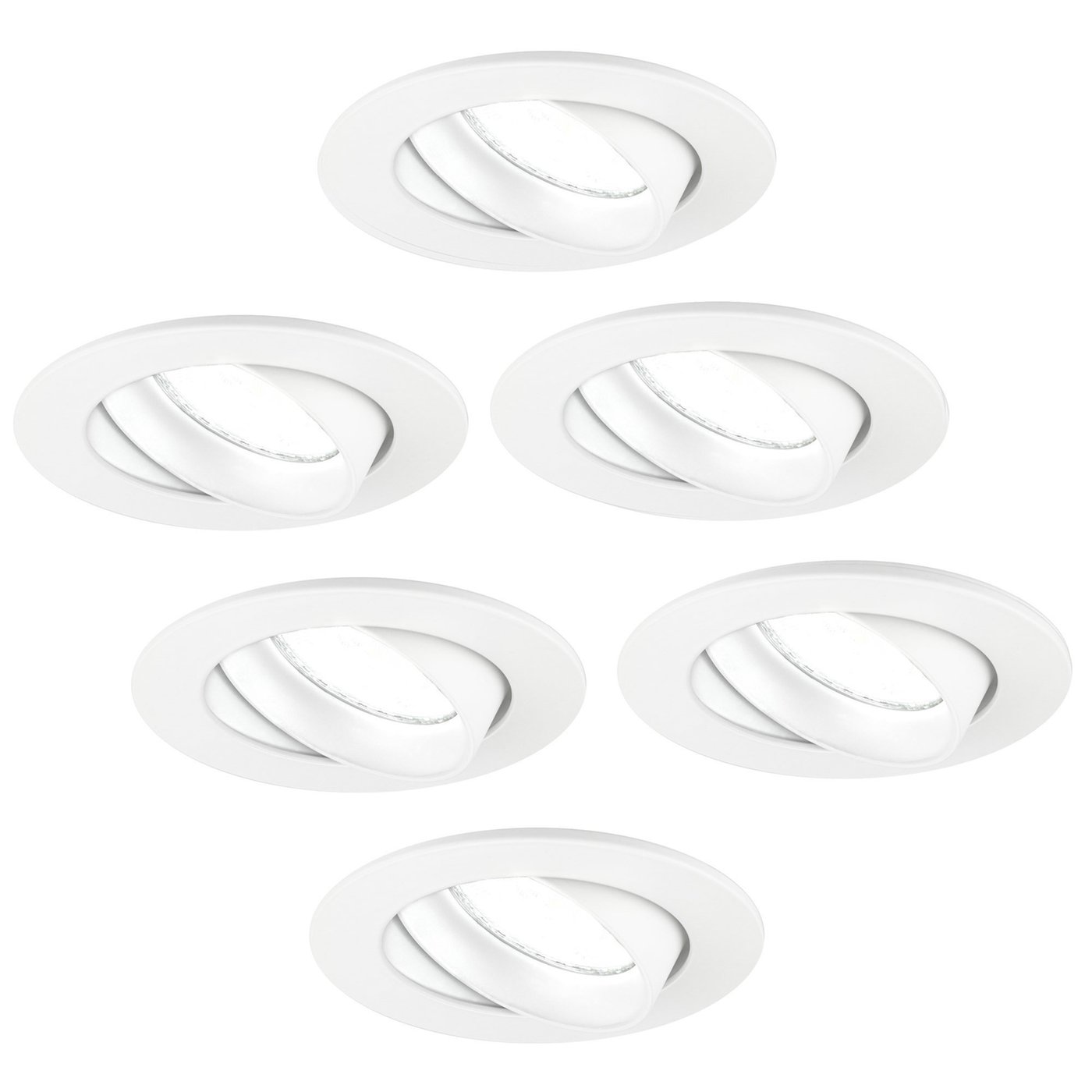 Dimbare LED inbouwspot Wit - Rio - 3W - 6500K - ø85mm - 6 pack
