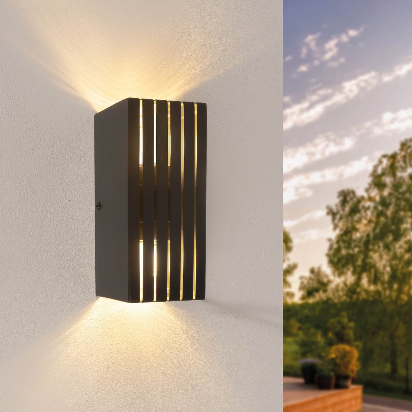 Aplique de Pared LED Exterior - Gris - Moderno - Regulable - 2x Casquillo G9 - IP44 - Apto para Interior y Exterior