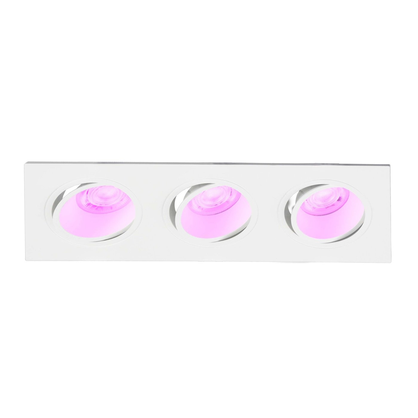 Oczka sufitowe - LED - potrójny - inteligentne oświetlenie - ściemnialny - RGBWW - 215 mm