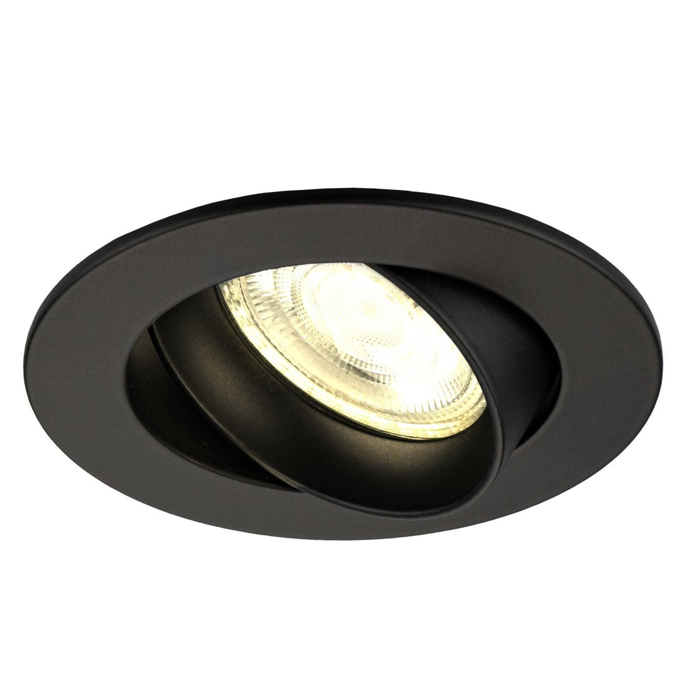 Dimmbare LED Einbaustrahler Schwarz - Rio - 3W - 2700K - ø85mm