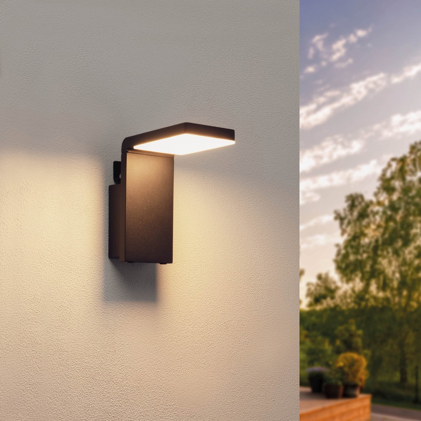 Applique Murale Solaire LED - 3000K - Noir - IP44