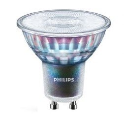 Philips Ściemnialna Żarówka LED GU10 - 3,9 W - 2700 K - 265 Lumenów - Przezroczysty
