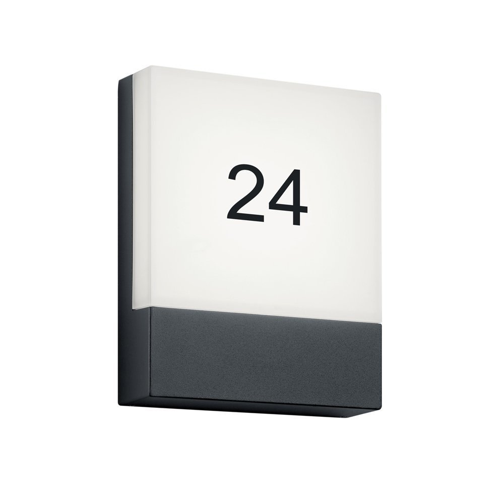 LED Hausnummernleuchte - 3000K - 6W - IP54 - Pecos - Anthrazit