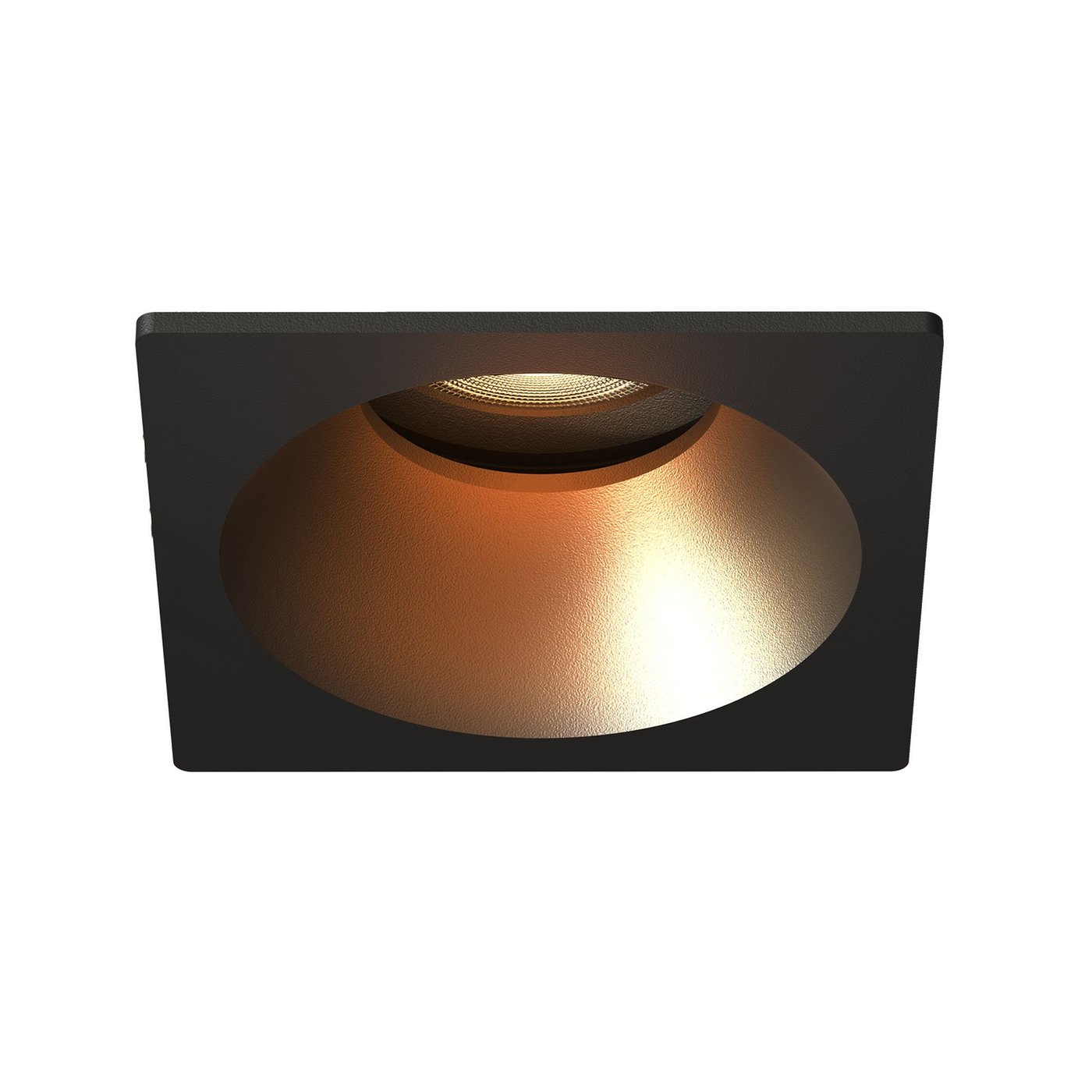 Spot Encastrable LED - Dimmable - Noir - Carré - 3W - 2700K - 345 Lumens - 81x81 mm