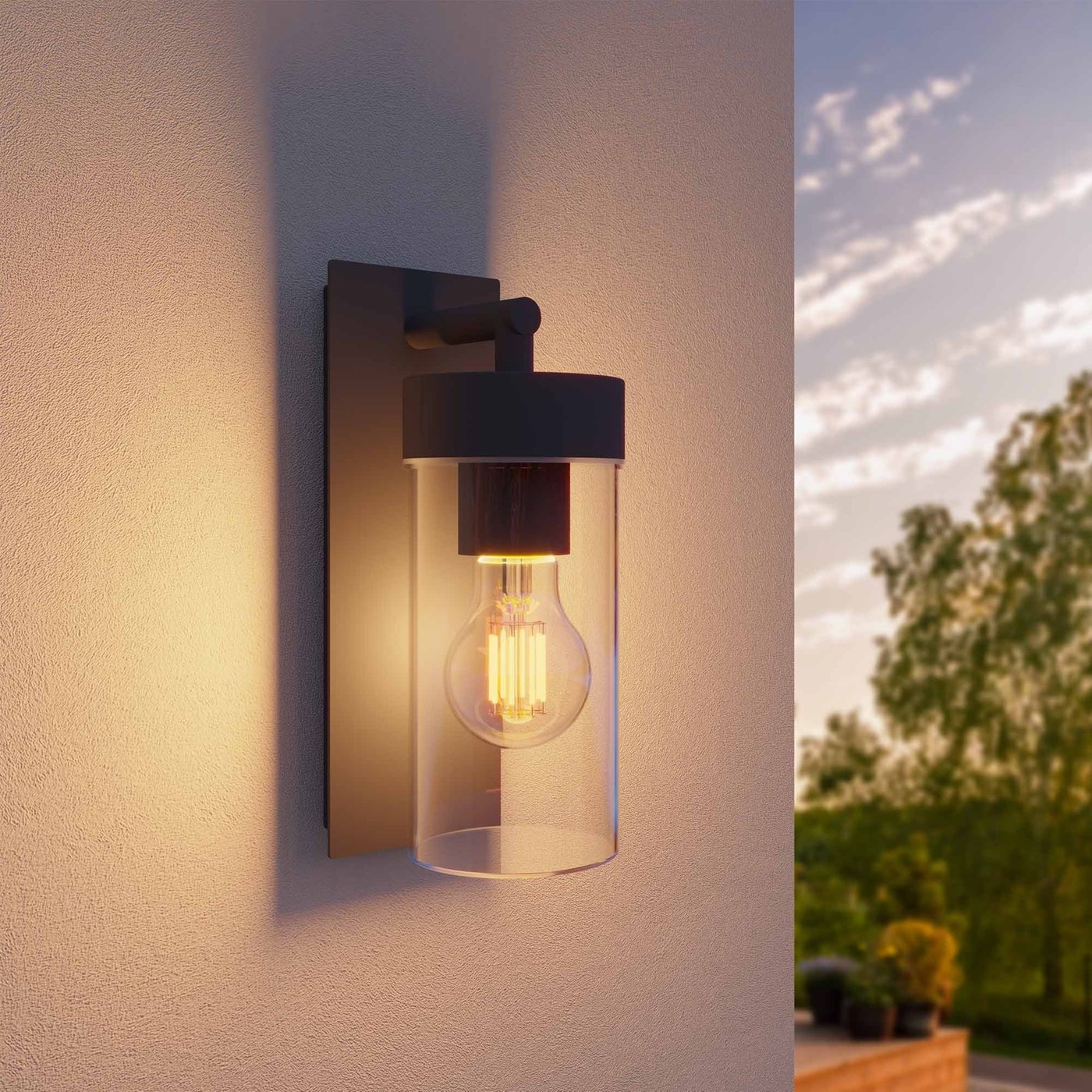 LED Wandlamp Buiten - IP44 - E27 Fitting - Antraciet