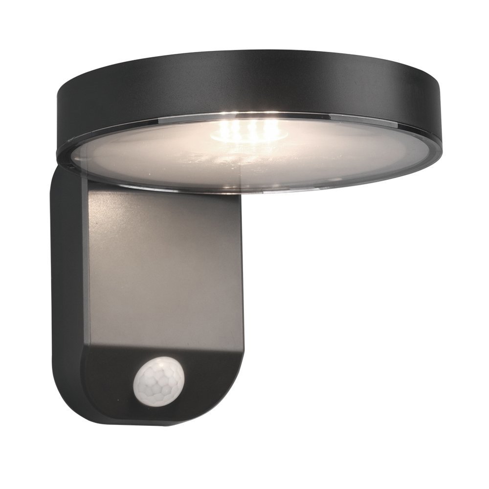 Kinkiet Zewnętrzny Solarny LED z Czujnikiem - 3000K - 4.5W - IP44 - Posadas - Antracyt