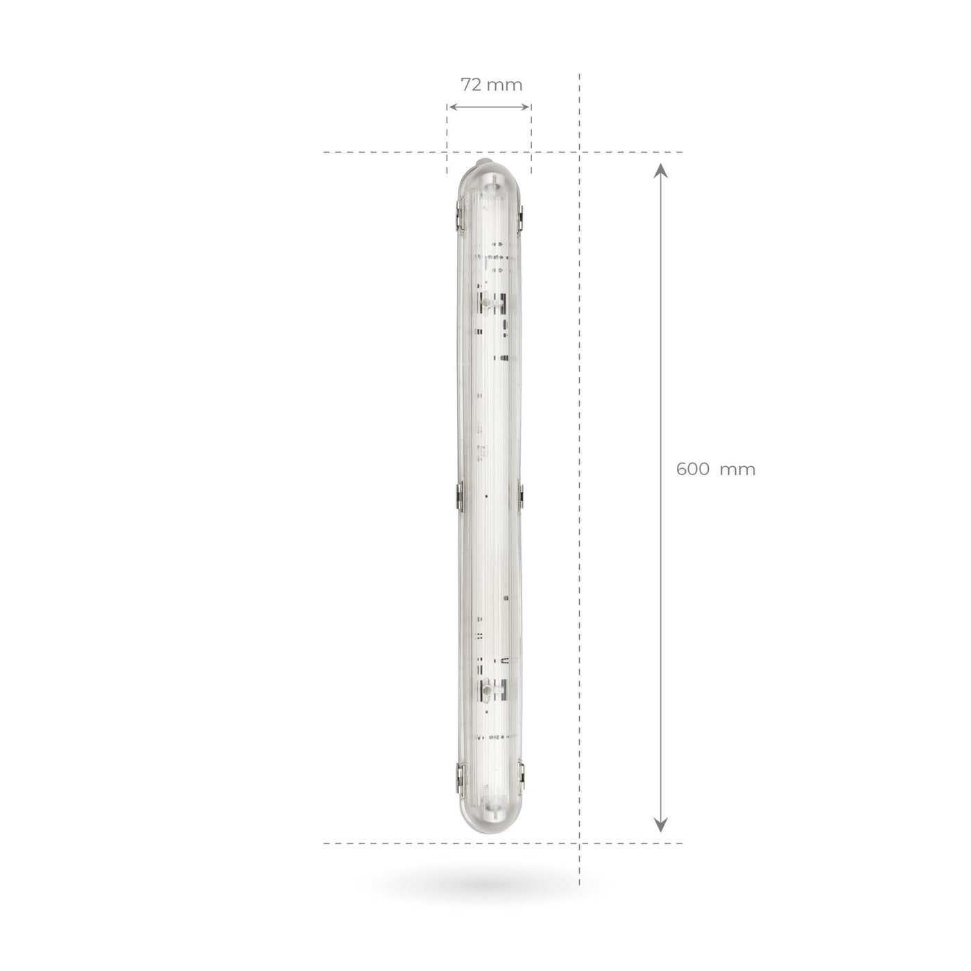 LEDKIA LIGHTING Plafoniera Stagna LED 60cm 18W Slim IP65 per Soggiorno, Cucina 4000K Bianco Naturale