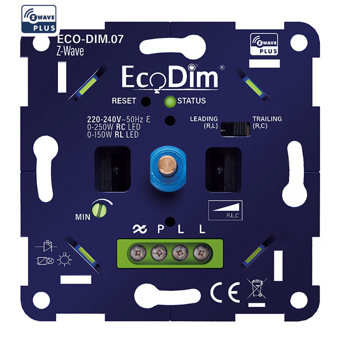 Inteligentny ściemniacz LED Z-Wave do wbudowania 0-250 W - odcięcie fazy
