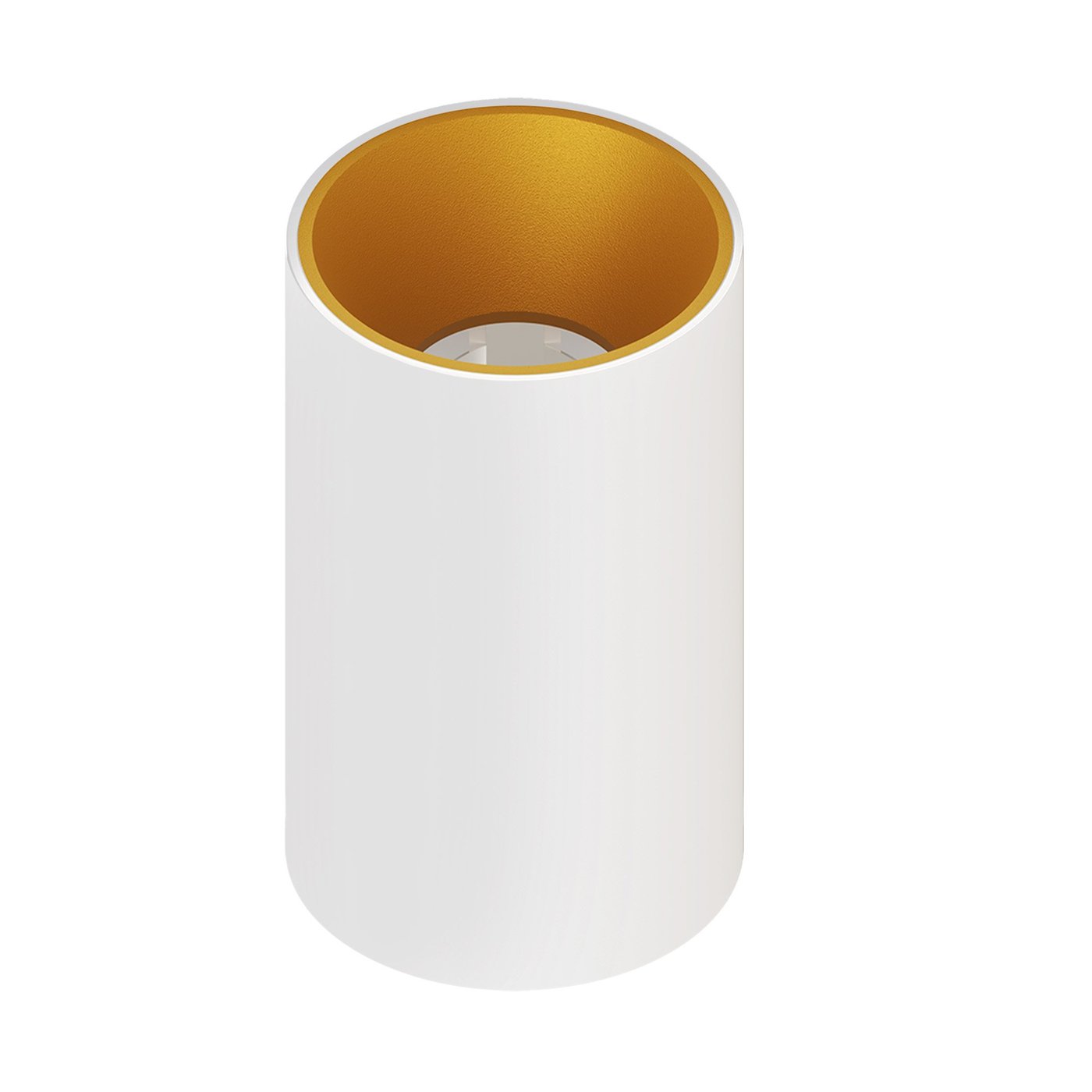 Spot LED en saillie - Dimmable - Blanc / Doré - Rond - Raccord GU10 - ø80 mm