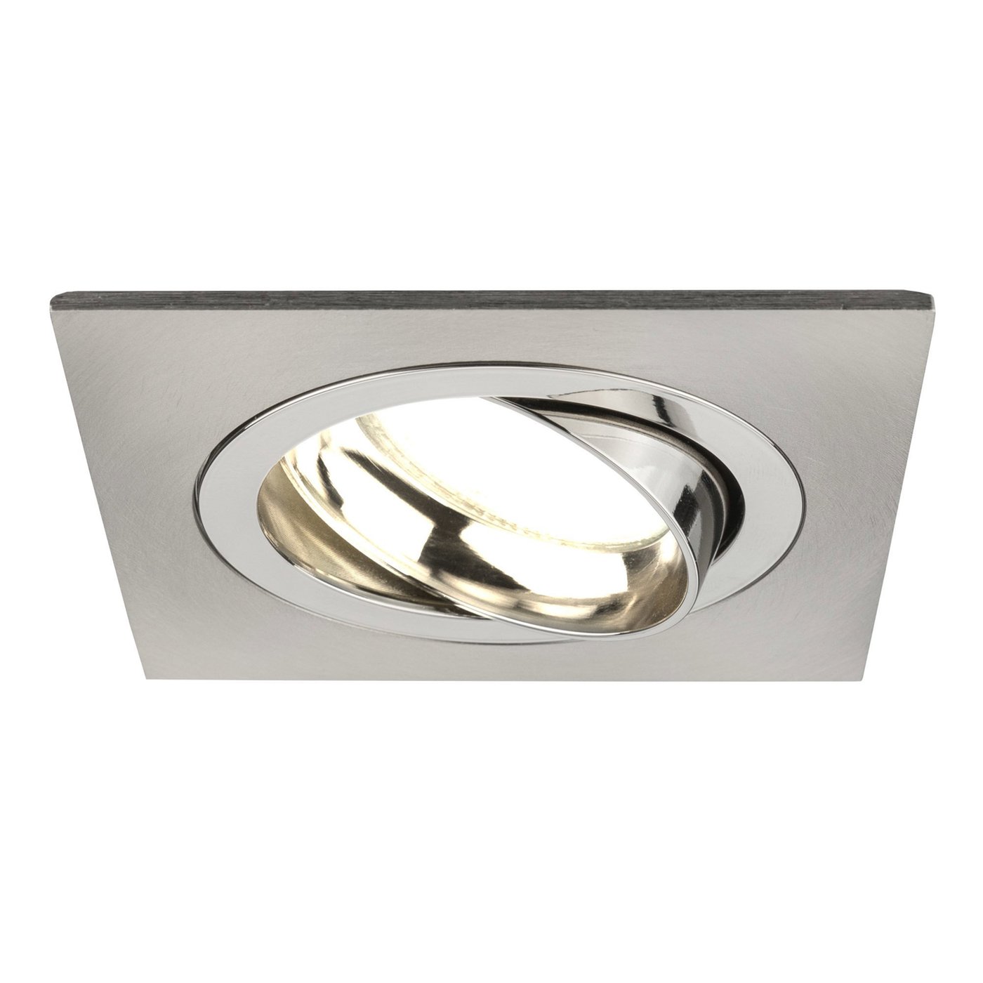 Lampy Wpuszczane w Sufit - Stal Nierdzewna - Seville - ściemniane - 3W - 2700K - ø92mm - Kwadratowy