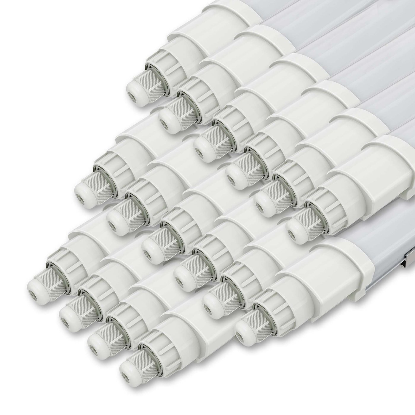 16-Pack LED Feuchtraumleuchte 60cm - IP65 - 12W - 120 lm/W - 4000K - Verlinkbar - 3 Jahre Garantie