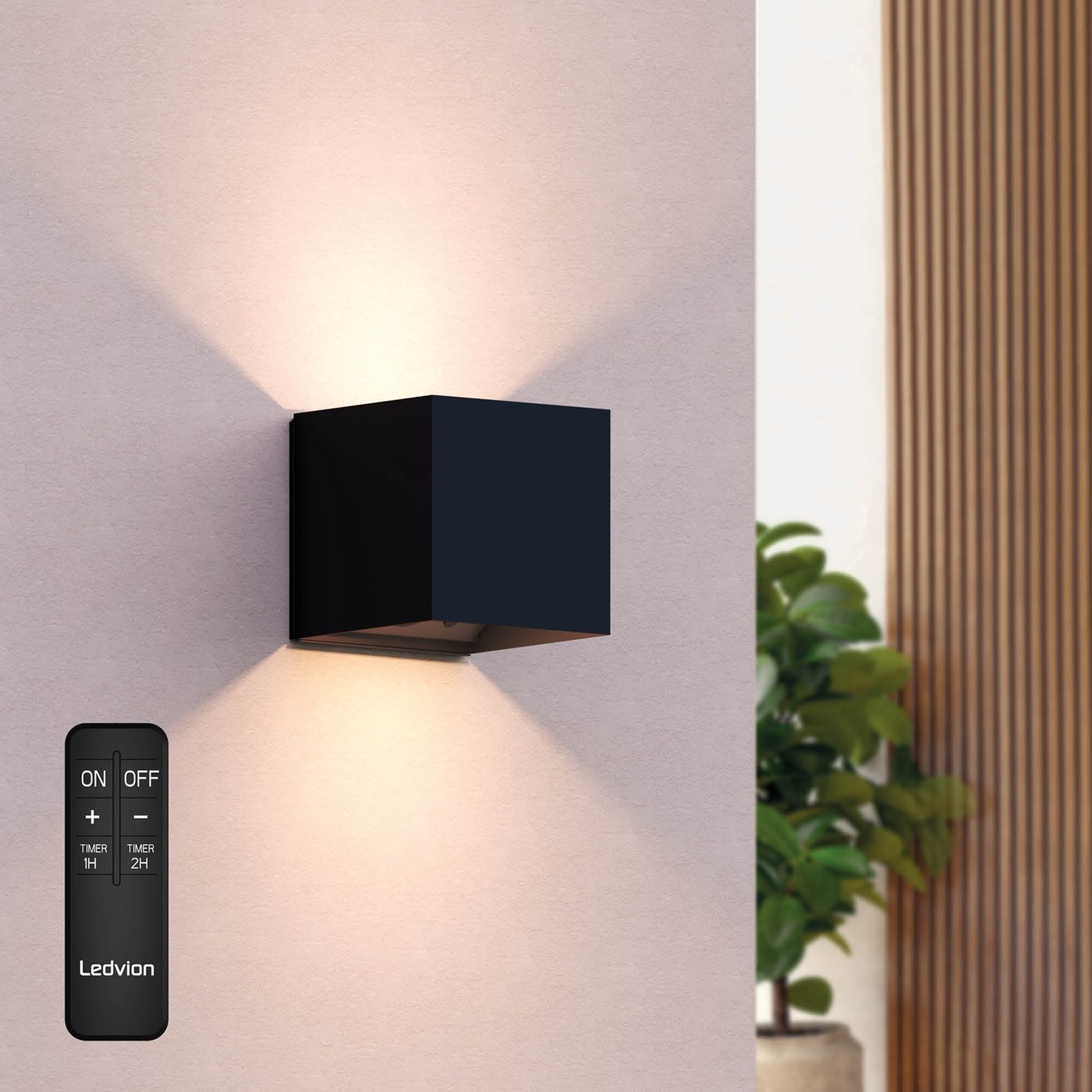 LED Wandleuchte USB-C Aufladbar - 2W - 150 Lumen - 2700K - IP44 - Kabellos - 1300 mAh Akku - Aluminium - Schwarz
