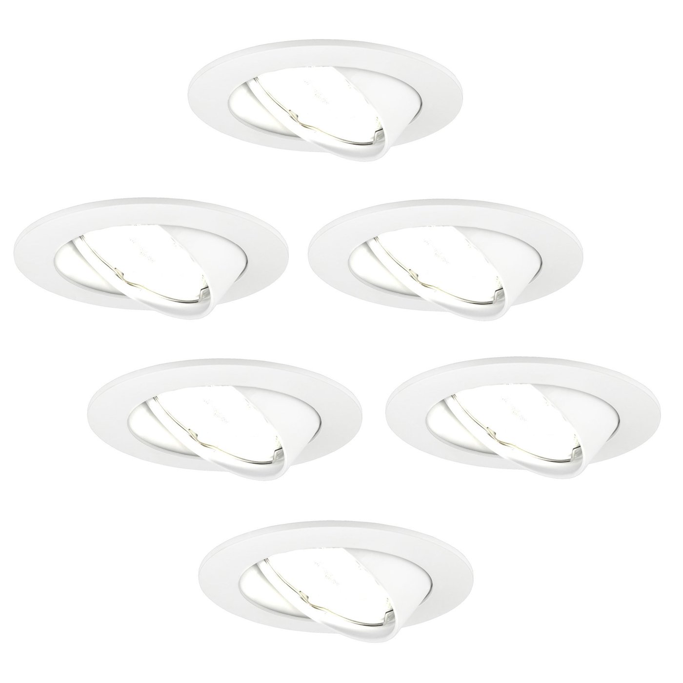 Focos Empotrables LED Regulables Blanco - Amsterdam - 3W - 6500K - ø82mm - 6 Pack