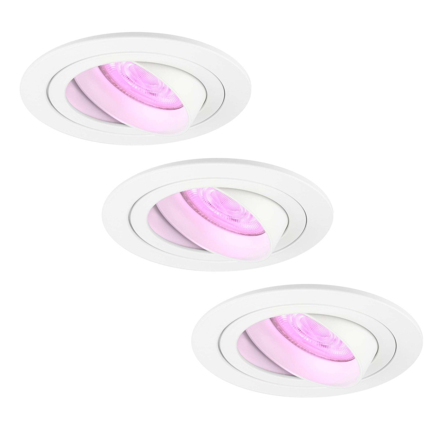 Smart LED Einbaustrahler Weiß - Tokyo - Smart WiFi - Dimmbar - RGB+CCT - 3 Pack